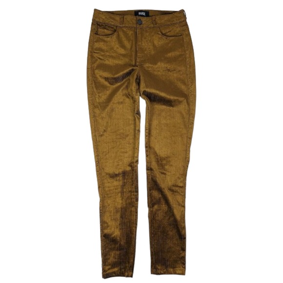 PAIGE Pants - Paige Hoxton Ultra Skinny Chestnut Brown Cotton Blend Corduroy Pants Womens 26